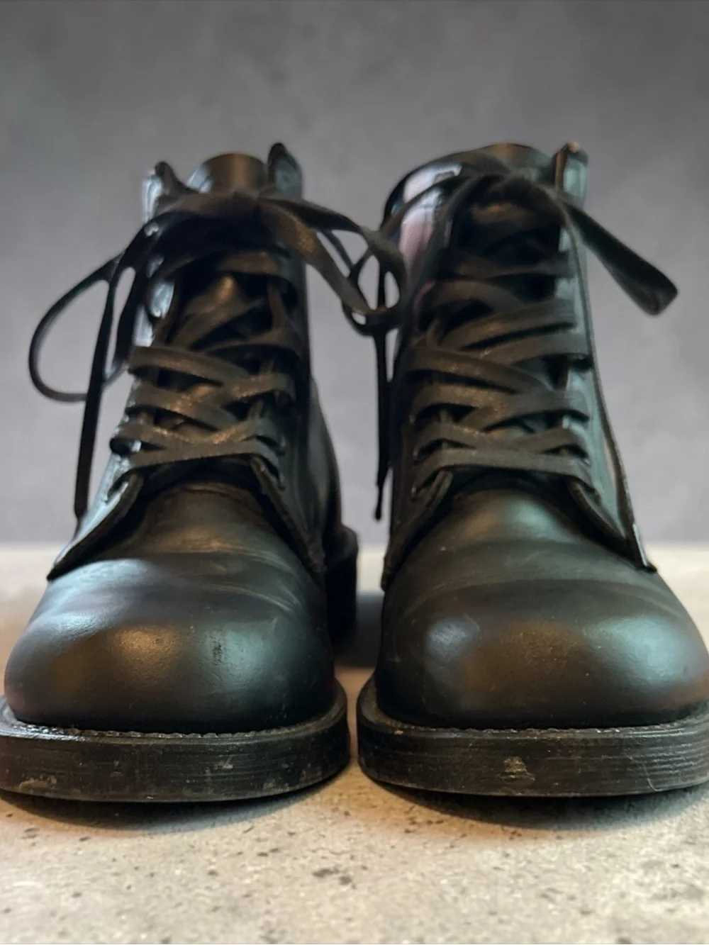 Chippewa Men's Black Leather Lace-Up Boots 7.5 D/Womans 9D
